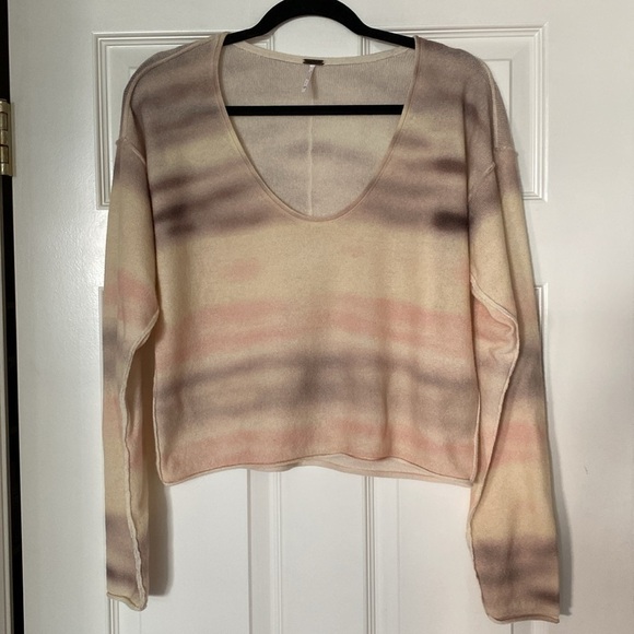 Free People Space Dye Always Cashmere V Neck Sweater - Picture 7 of 9